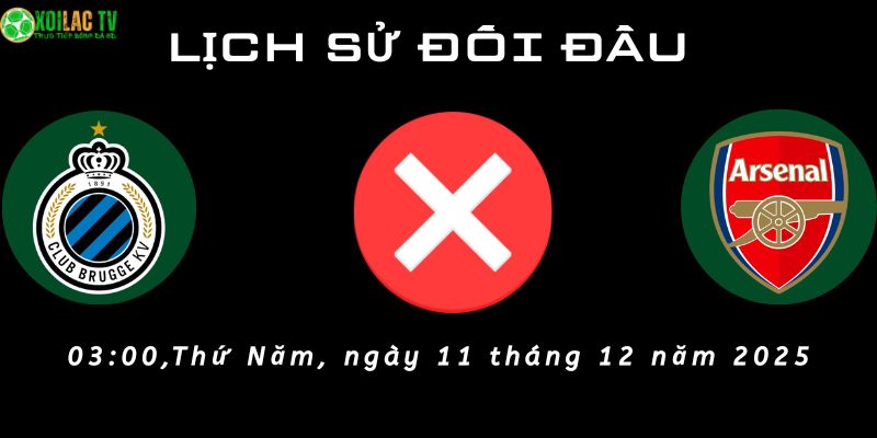 Lịch sử đối đầu Club Brugge vs Arsenal